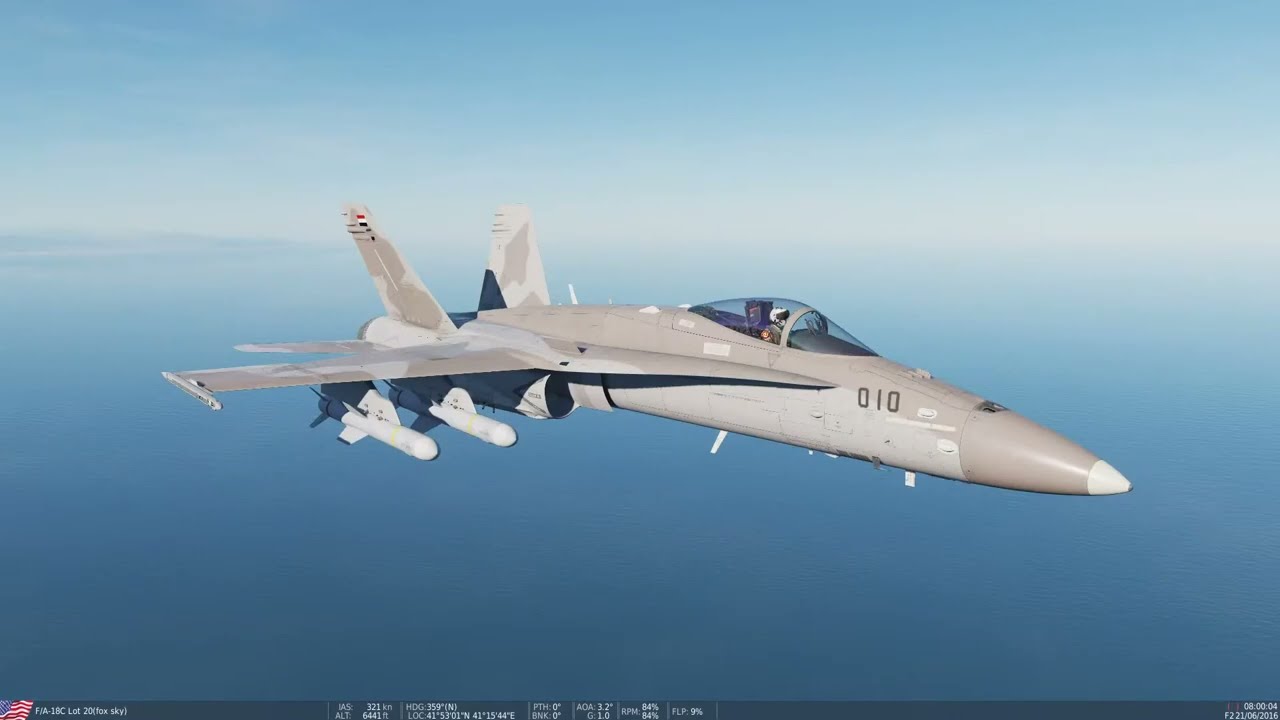 طريقة اطلاق صواريخ الهاربون   DCS : F-18  AGM 84D