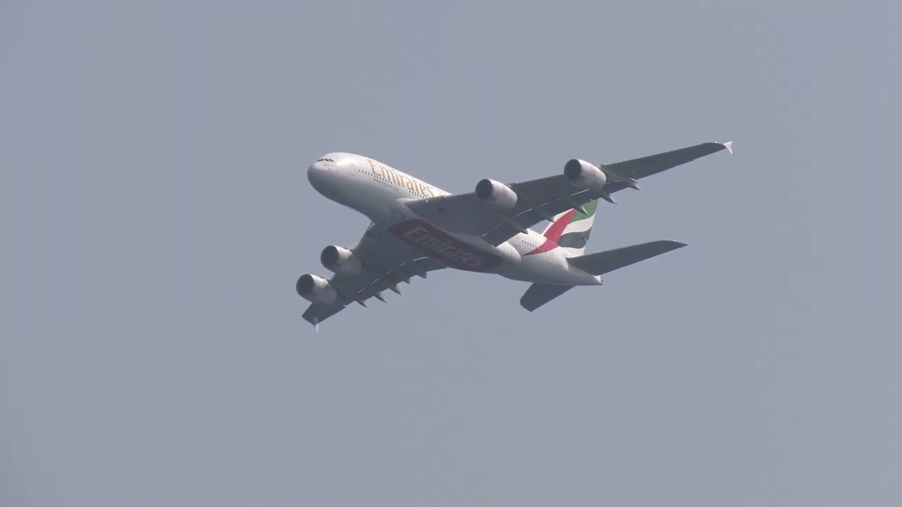 EMIRATES AIRBUS A380-800 TAKE OF AT NICE AIRPORT (NCE)