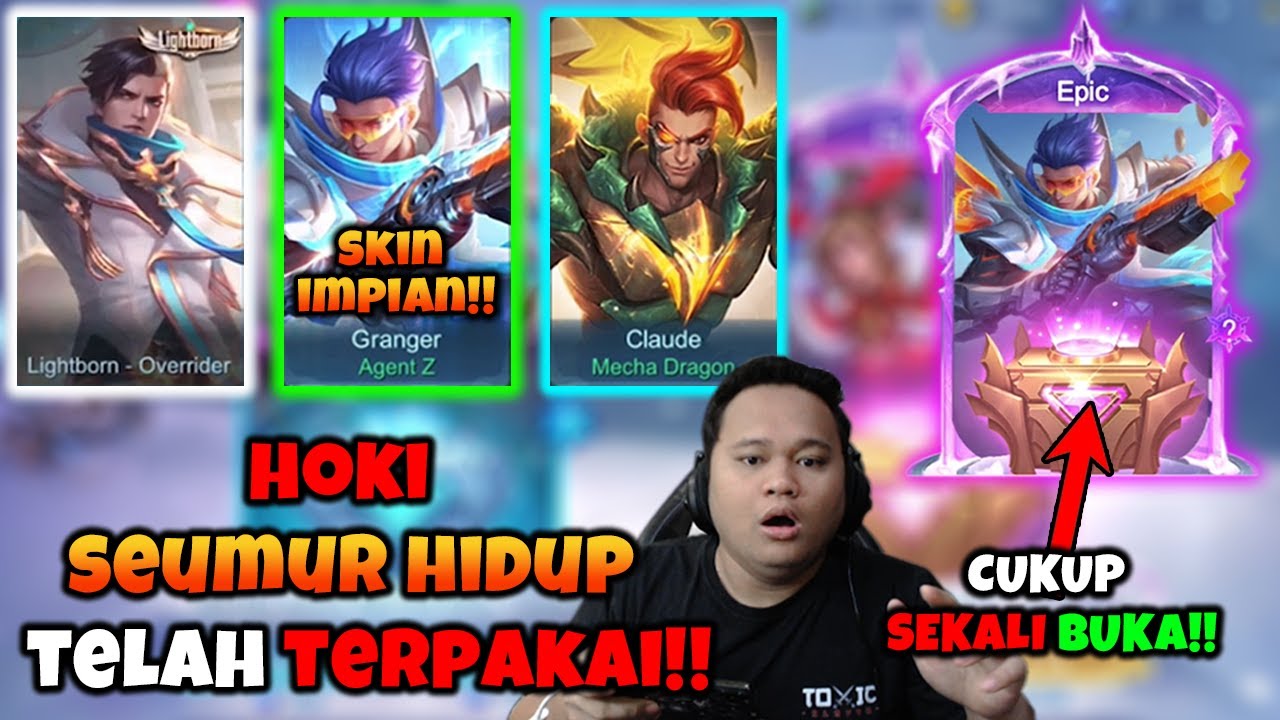 YOUTUBER PALING HOKI NI BOSSS!!! CUKUP SEKALI GATCHA LANGSUNG DAPAT SKIN IMPIAN GUA!!!