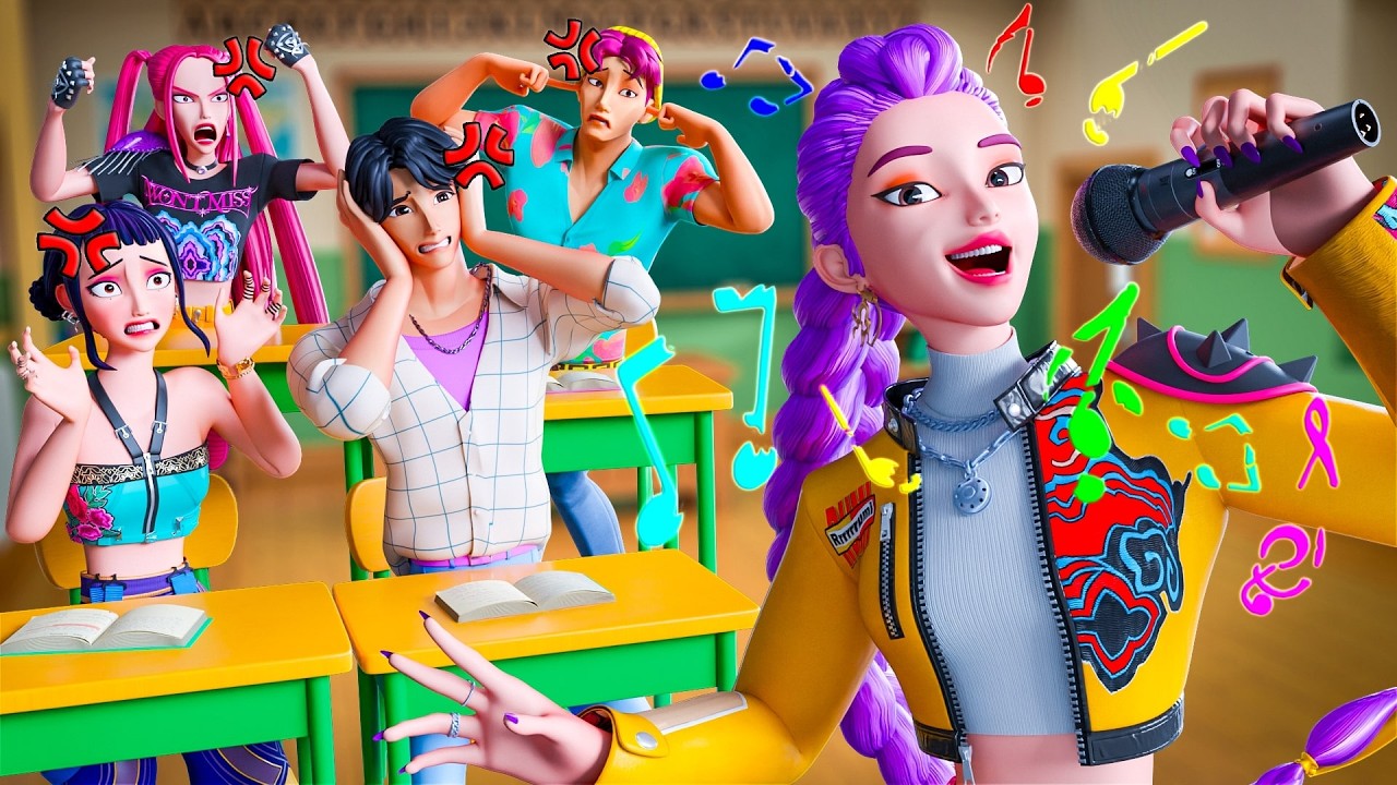 &iexcl;RUMI y los SAJA BOYS en la ESCUELA! KPop Demon Hunters Animaci&oacute;n