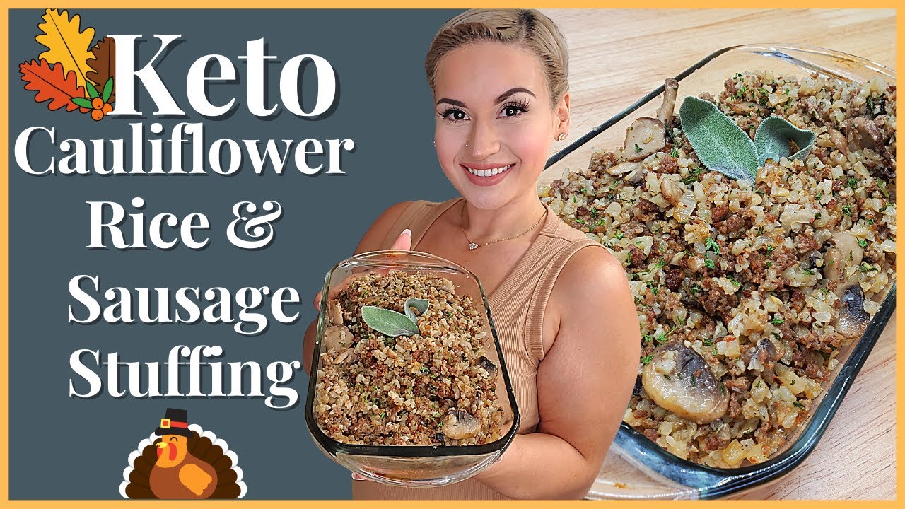 Keto Cauliflower Rice & Sausage Stuffing | Thanksgiving Recipe | Quick & Easy