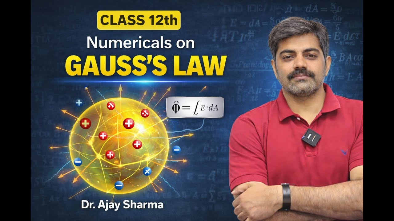 🔥Gauss Law 🔥|| 🎯Numericals || 🎯Class 12th