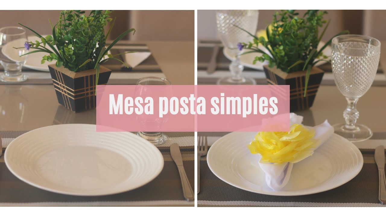Como montar UMA MESA POSTA SIMPLES usando o que você tem em casa | Larissa Colombino