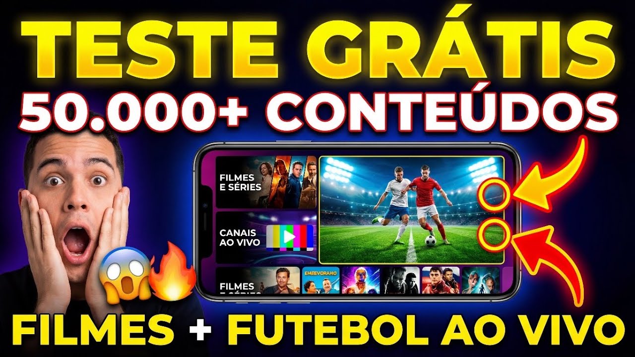 COMO ASSISTIR FILMES, S&Eacute;RIES E FUTEBOL AO VIVO GR&Aacute;TIS 🔥 TESTE IPTV 12H +50 MIL CONTE&Uacute;DOS
