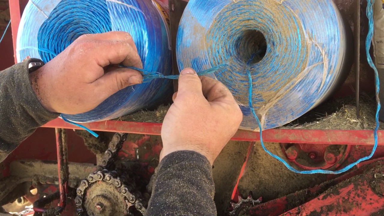 How we tie the twine in the baler