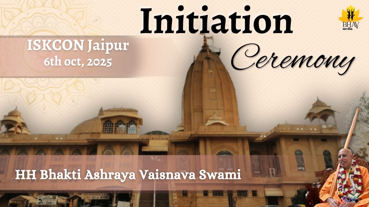 Initiation Ceremony | Iskcon Jaipur | Bhakti Ashraya Vaisnava Swami
