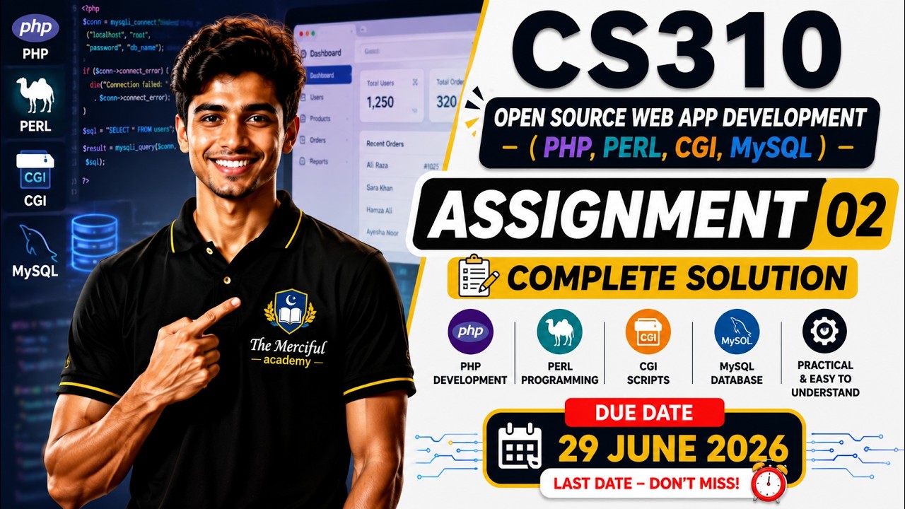 CS310 Assignment 2 Solution 2026 | CS310 Assignment 2 Spring 2026 | By The Merciful Academy