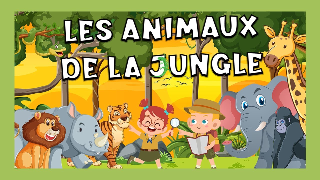 Los animales de la selva en francés 🦁🐘🐒 | Vocabulario
