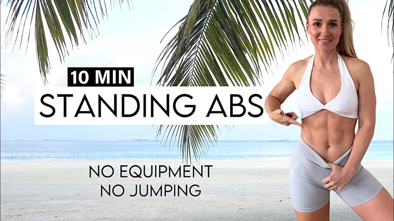 10 MIN INTENSE STANDING AB workout to get shred - No Repeat, No Equipment, Burn Calories