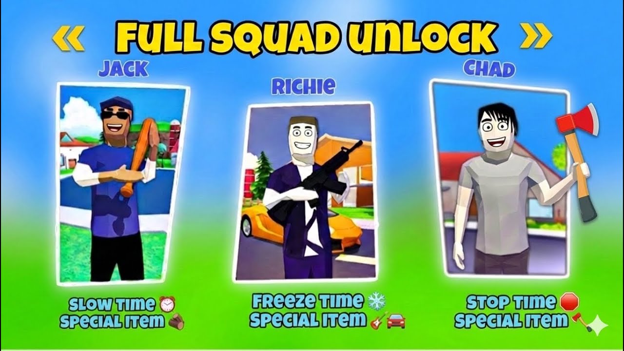 How To Unlock Full Squad All Characters in Dude Theft Wars !!! 🥰😍