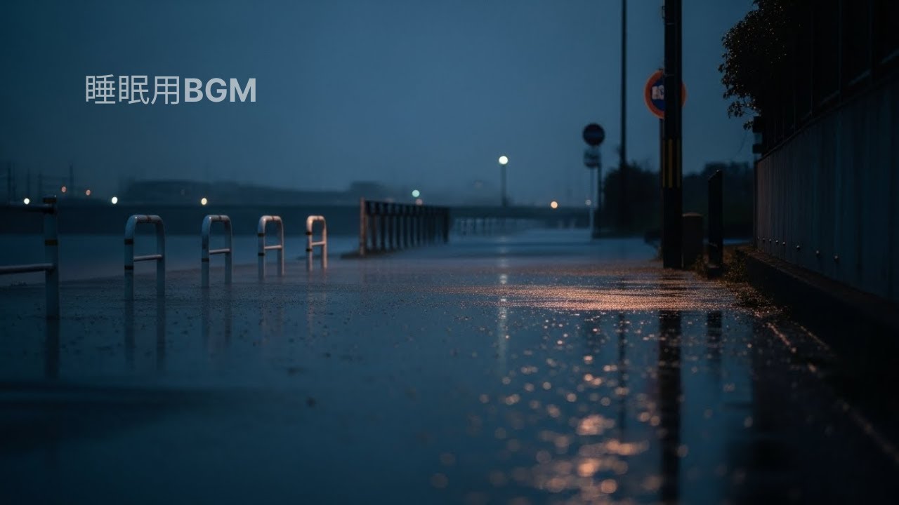睡眠用BGM｜雨上がりの静かな夜｜落ち着いた就寝時間に