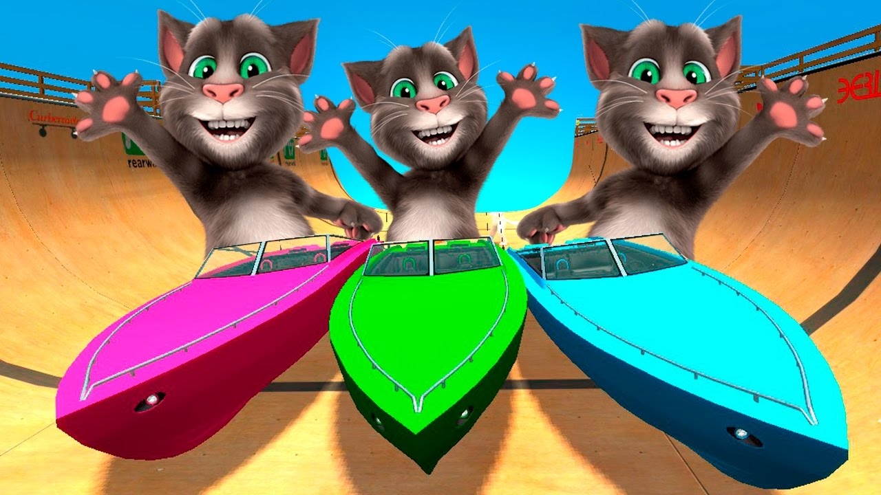 TALKING TOM COLORS & COLORS BOAT EPIC PARTY  FOR CHILDREN