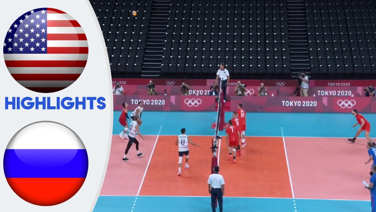 United States vs Russia Highlights Men's Volleyball Olympic Tokyo 2021 Preliminary Round - Pool B