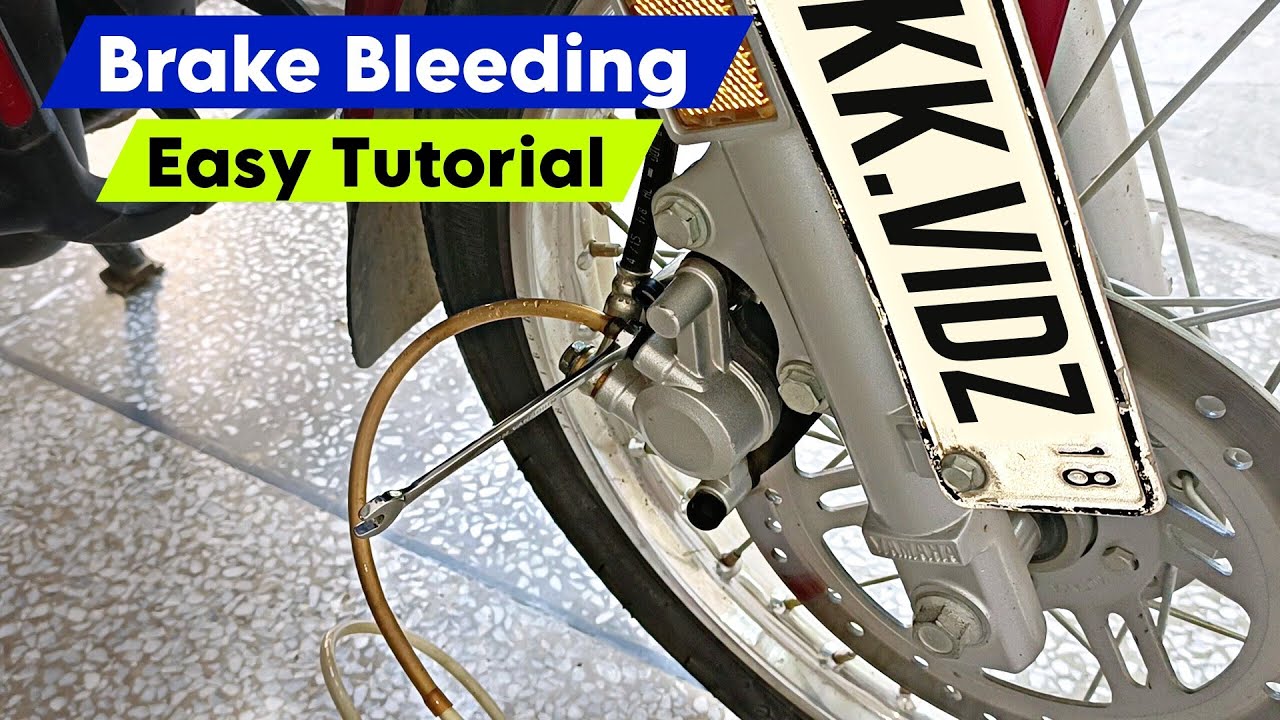 Motorcycle Disk Brake Bleeding Easy Tutorial | No More Sponge Lever | YAMAHA HONDA SUZUKI |  KK VIDZ