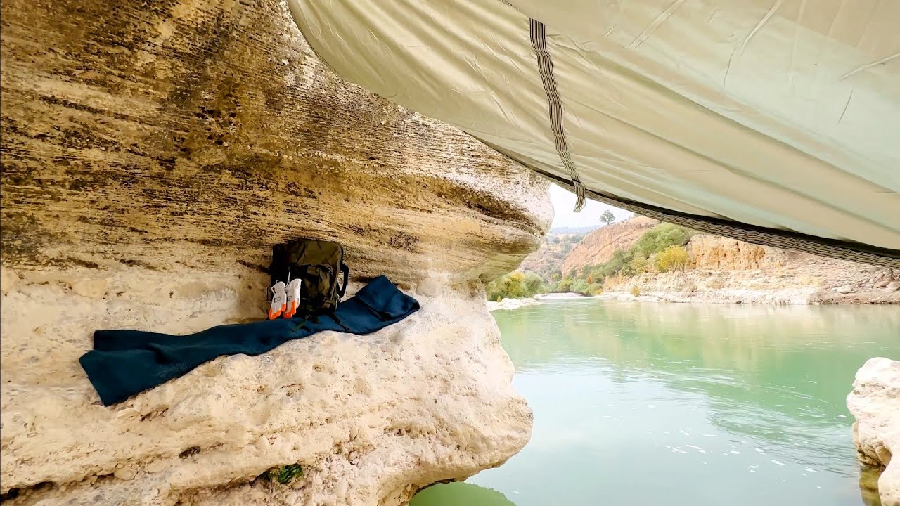 Exciting adventure: camping and fishing in rainy weather- fishing and cooking- camping and cooking