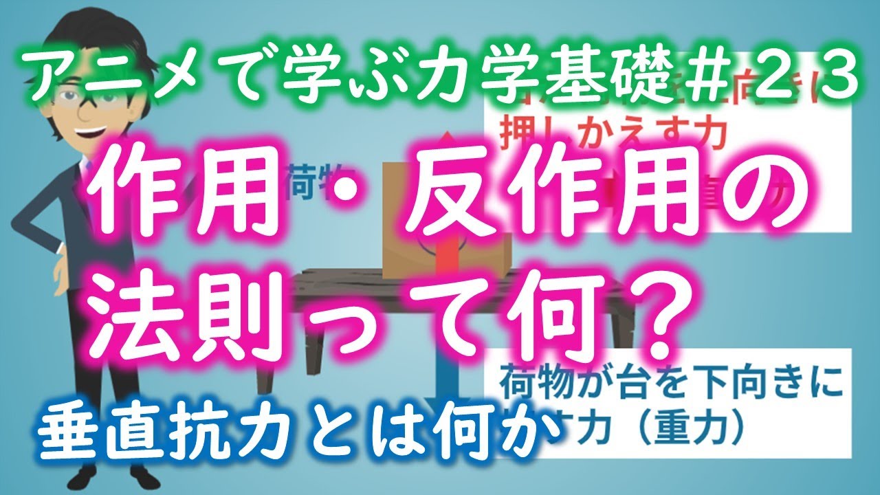 【2分】作用・反作用の法則とは何か？【力学基礎#23】