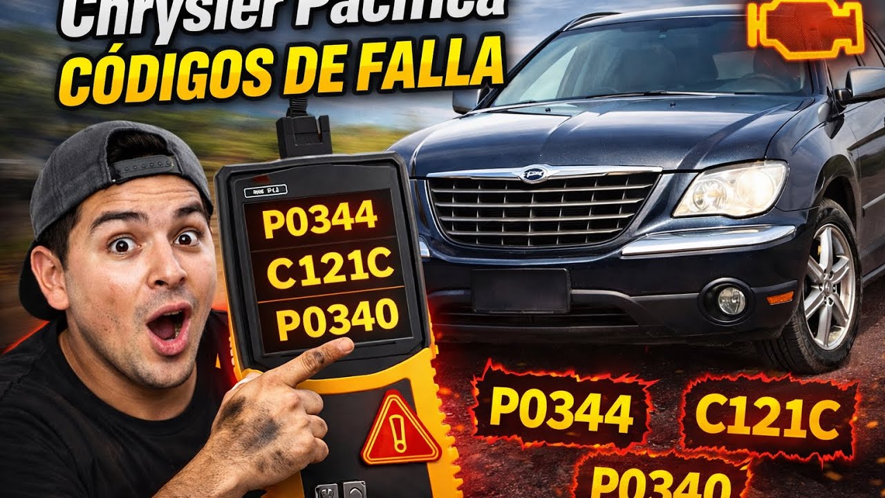 Como reparar chrysler pacífica  códigos P0340 P0344 y C121C