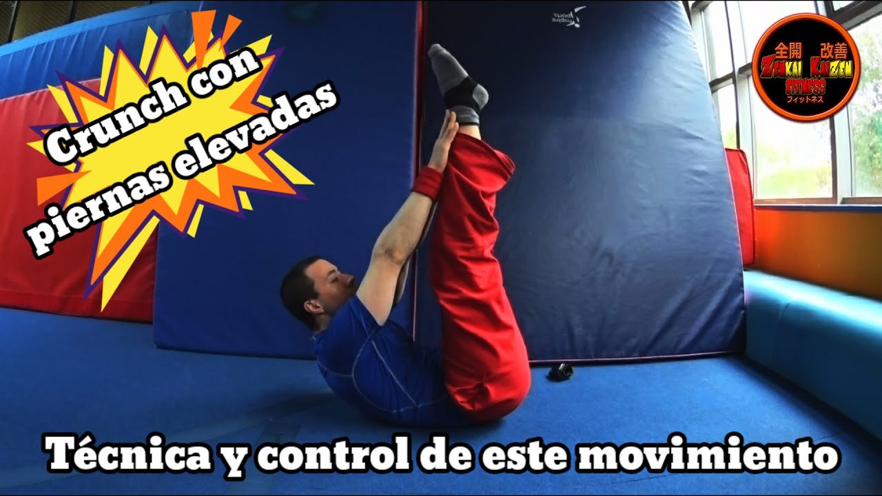 Técnica Crunch con piernas elevadas