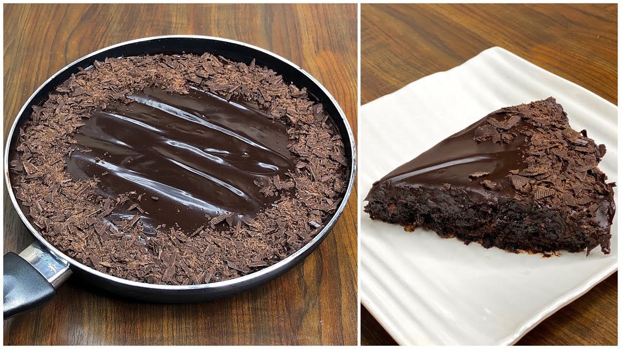 Easy Chocolate Cake in Frying Pan | Chocolate Cake Without Oven | Chocolate Cake Recipe