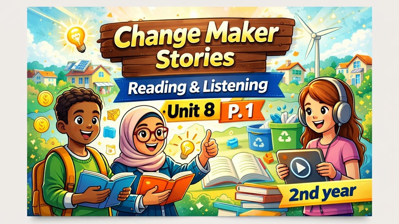 الصف الثاني الثانوي | Reading & Listening unit 8 p.1 #english #ثانوية_عامة #nader_ragab 