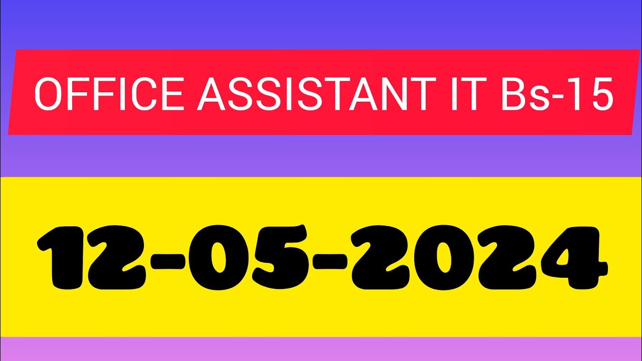 NTDC office Assistant IT Solved Paper | NTS, PPSC, FPSC FIA, MOD OTS ATS 