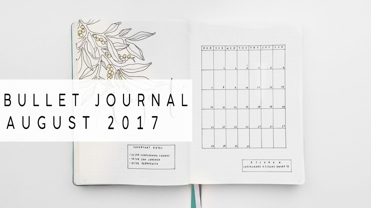 PLAN WITH ME | August 2017 Bullet Journal Setup