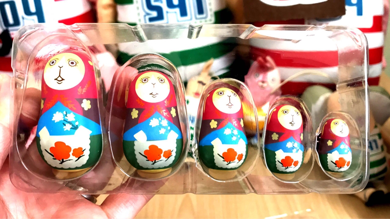 Usavich funny Mtryoshika pins and Plush Dolls