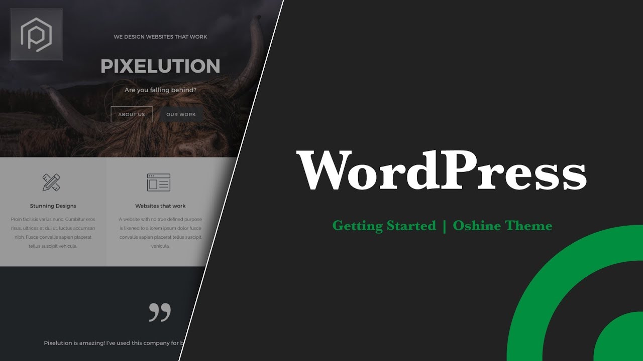 WordPress - Getting Started | Oshine Theme | Tatsu Page Builder