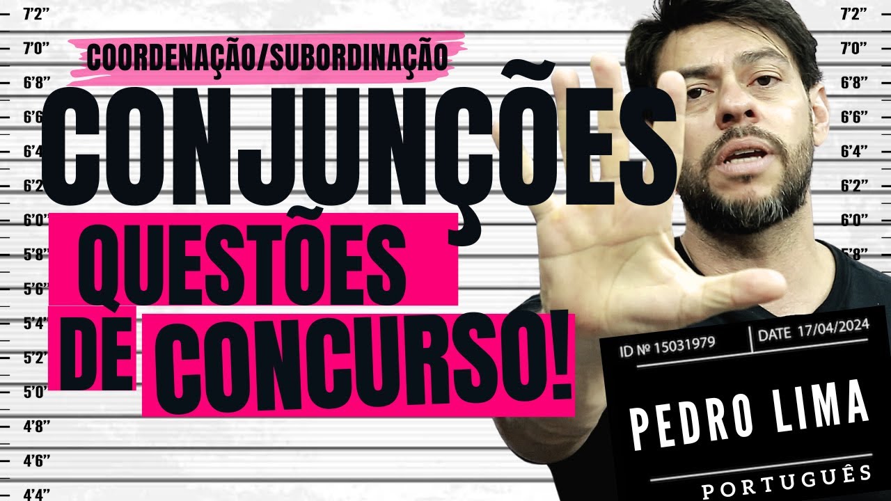 ❌✅QUESTÕES de CONJUNÇÕES para CONCURSOS |  Português com PEDRÃO!