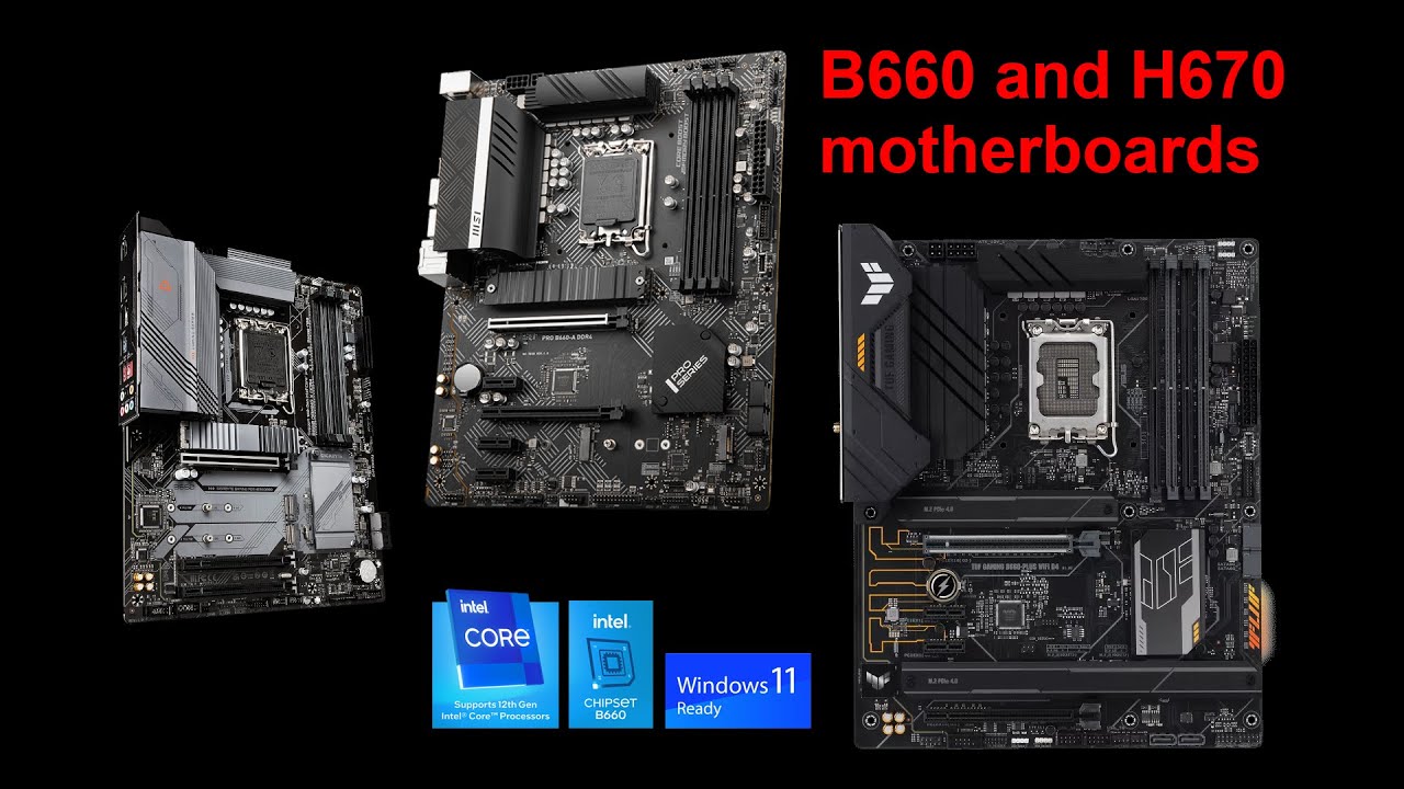 B660 and H670 DDR4 motherboard comparison