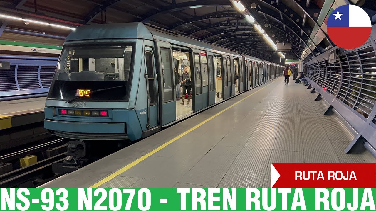 Metro De Santiago | NS-93 N2070 - Tren Ruta Roja interestacion Baquedano - Vicente Valdés