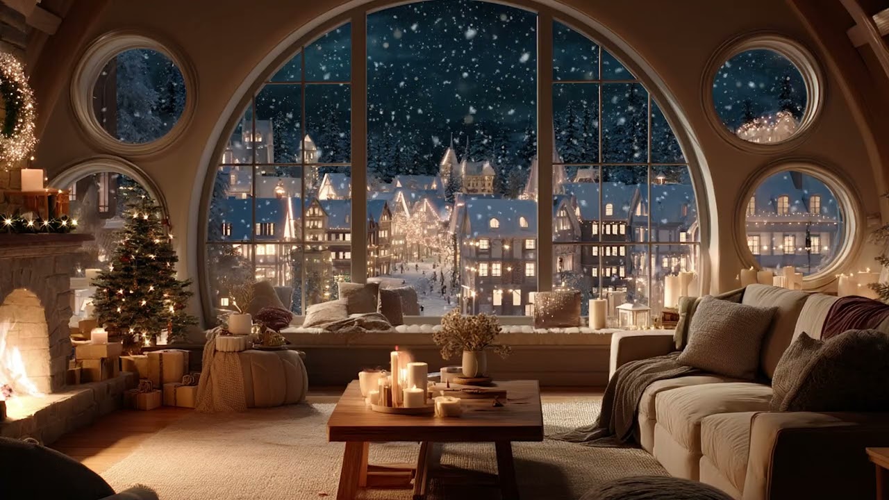 Snow Outside, Warm Lights Inside | Soft Christmas Music for Long Nights ❄️🏠
