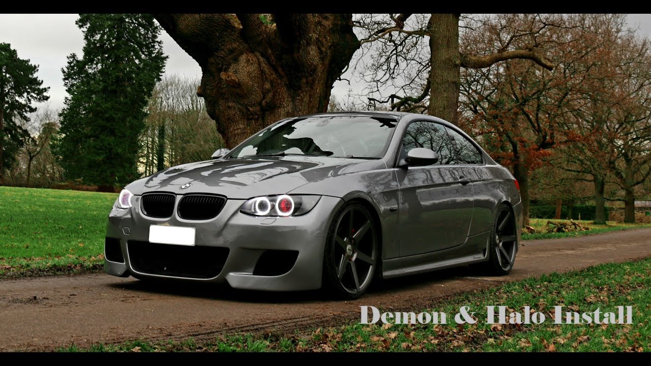 BMW E92 Halo demon eye install headlight  condensation fix custom