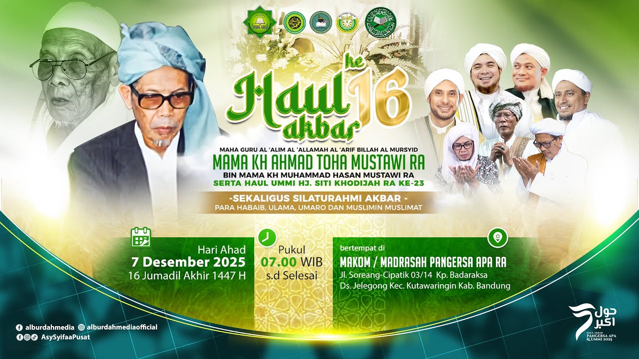 🔴LIVE HAUL AKBAR MAHA GURU PANGERSA APA KE-16 & UMMI KE-23 | AL-BURDAH TV