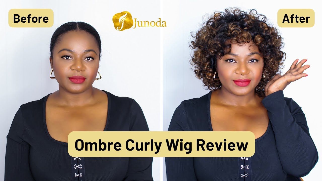 Winter Protective Hairstyle | Beginners Friendly | Ombre Curly Wig Review ft Junoda Hair