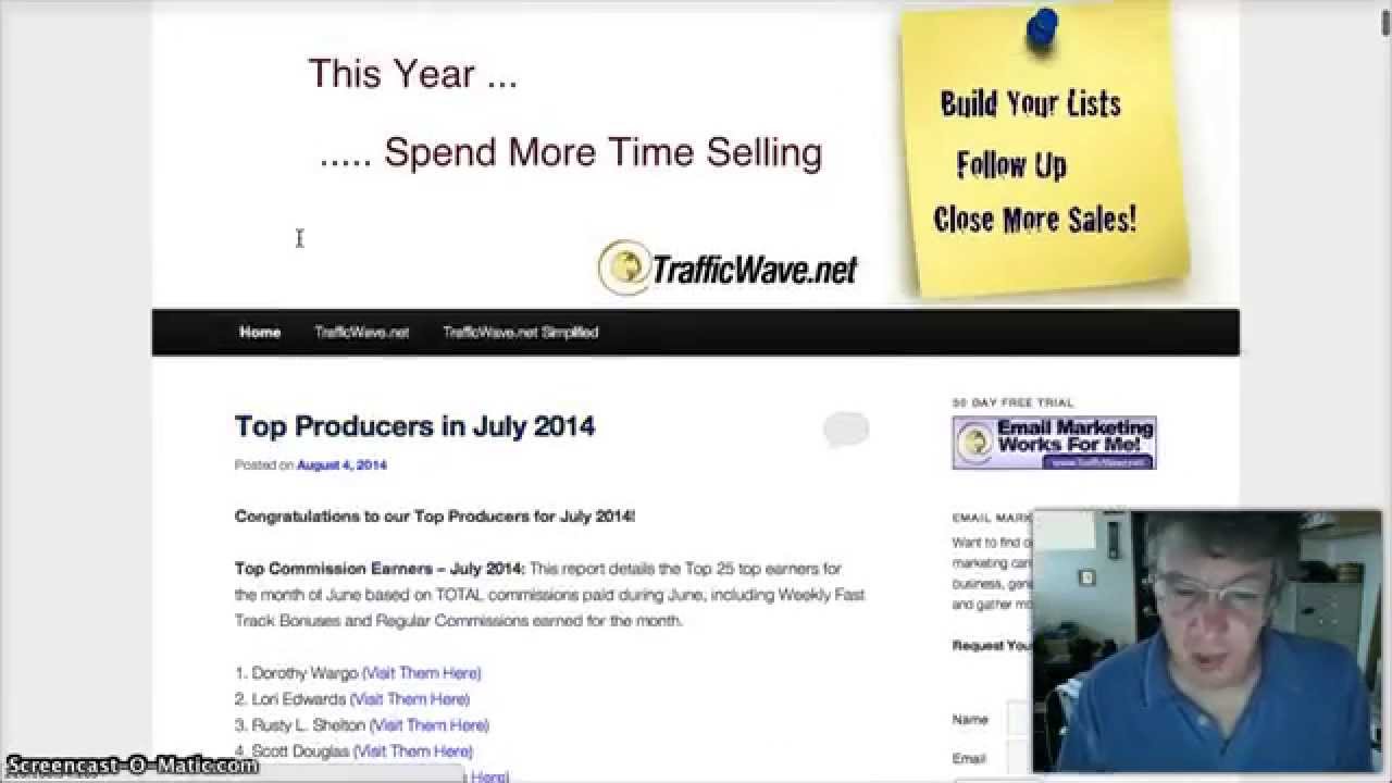 TrafficWave for Profit July 2014 Top Producers