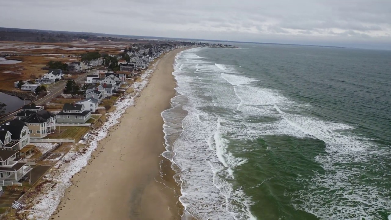 Footbridge beach to Moody beach by Drone