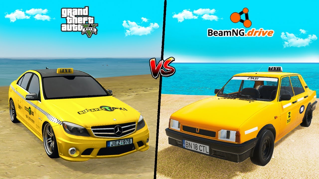 GTA 5 TAXI CAR VS BEAMNG TAXI CAR - WHICH IS BEST?