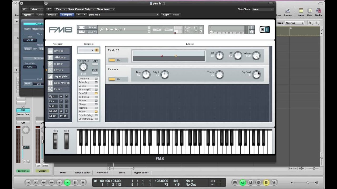 DESIGNING ELECTRONIC PERCUSSIVE SOUNDS IN FM8