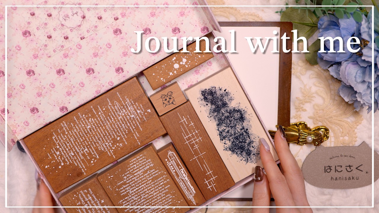 [ASMR] スタンプとPETテープで作るモノクロコラージュ🖤🤍 | collage  | journal with me