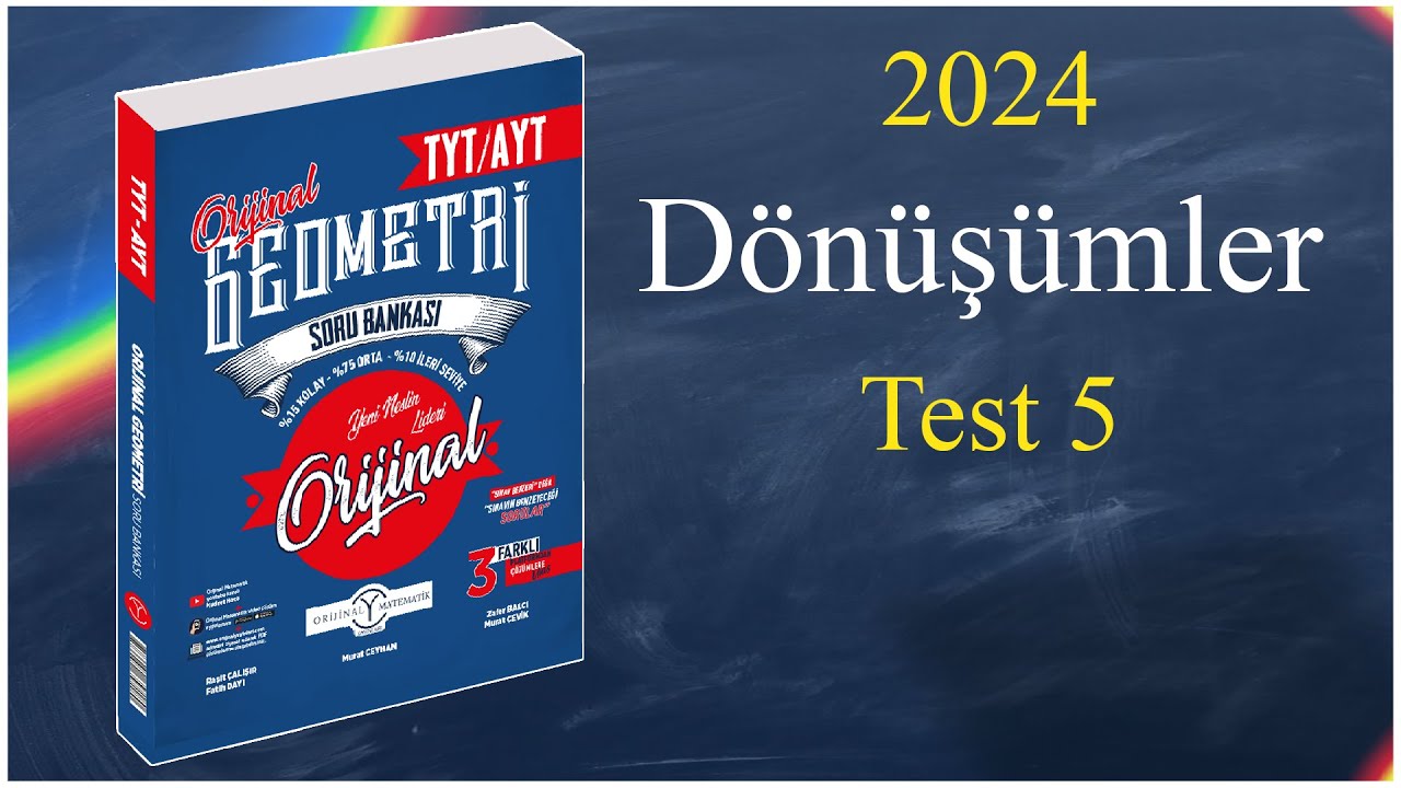 Dönüşümler Test 5 - Orijinal geometri soru bankası