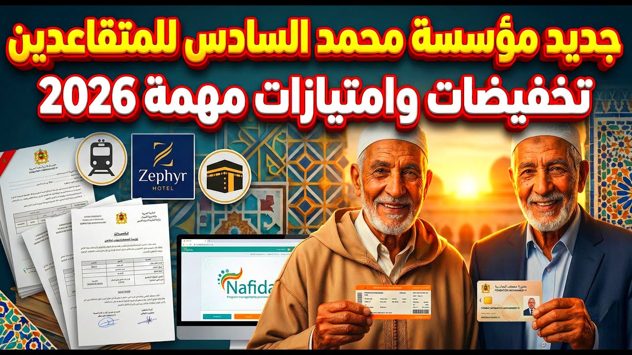 جديد مؤسسة محمد السادس للمتقاعدين 2026: شرح شامل لمنح الحج، قروض السكن، زفير وتخفيضات القطار