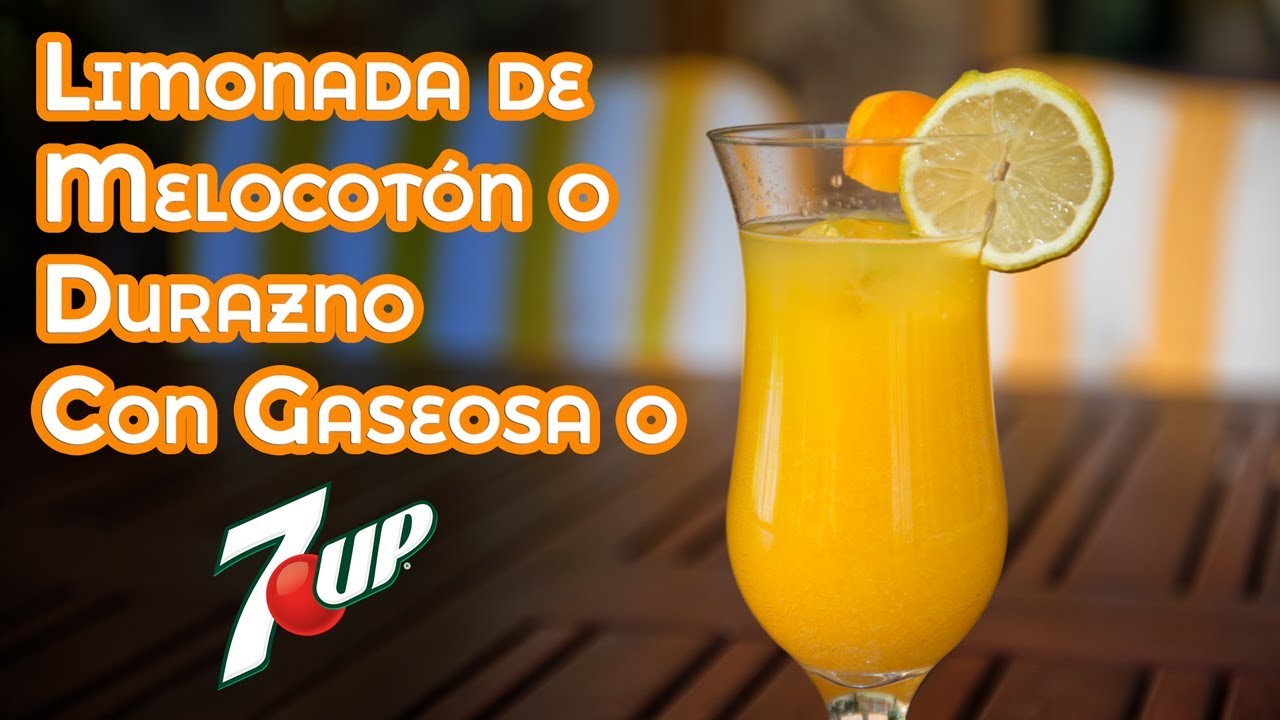 Limonada de Melocotón o Durazno Con Gaseosa o 7Up
