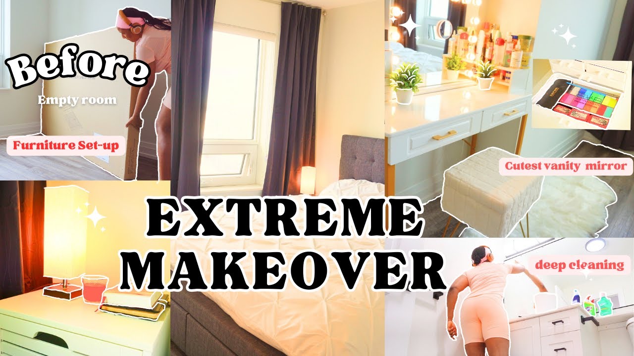 EXTREME bedroom makeover of my new apartment in Canada | minimal cozy pinterest aesthetic