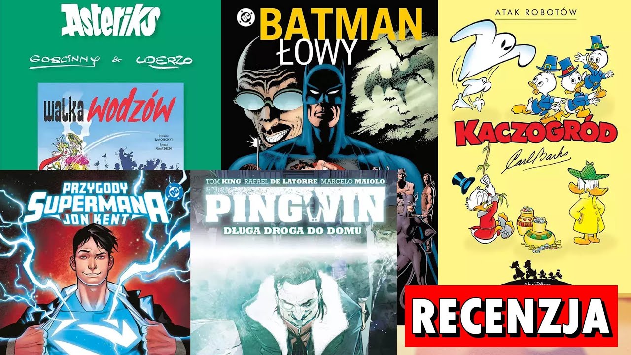 Batman Łowy, Pingwin Długa droga do domu, Przygody Supermana, Kaczogród, Asteriks Walka wodzów