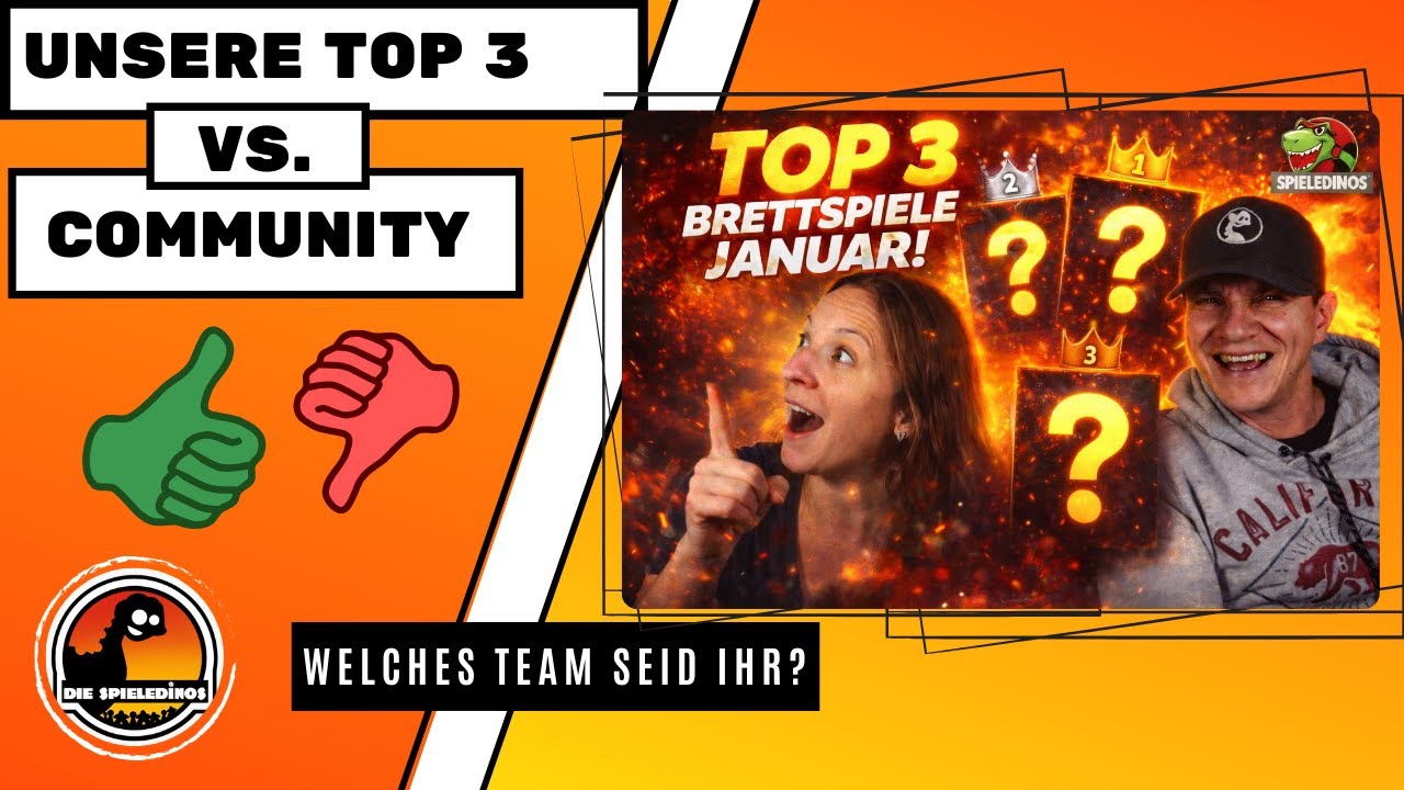 Top 3 Brettspiele des Monats 🏆 | Team Melie 🩷 vs. Team Angelo 💙 vs. Team Community 🧩 Januar26