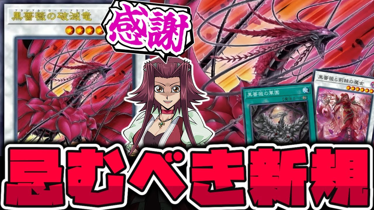 【遊戯王】 相手を痛めつける路線に原点回帰！これが魔女や！ 『黒薔薇の破滅竜』 【ゆっくり解説】