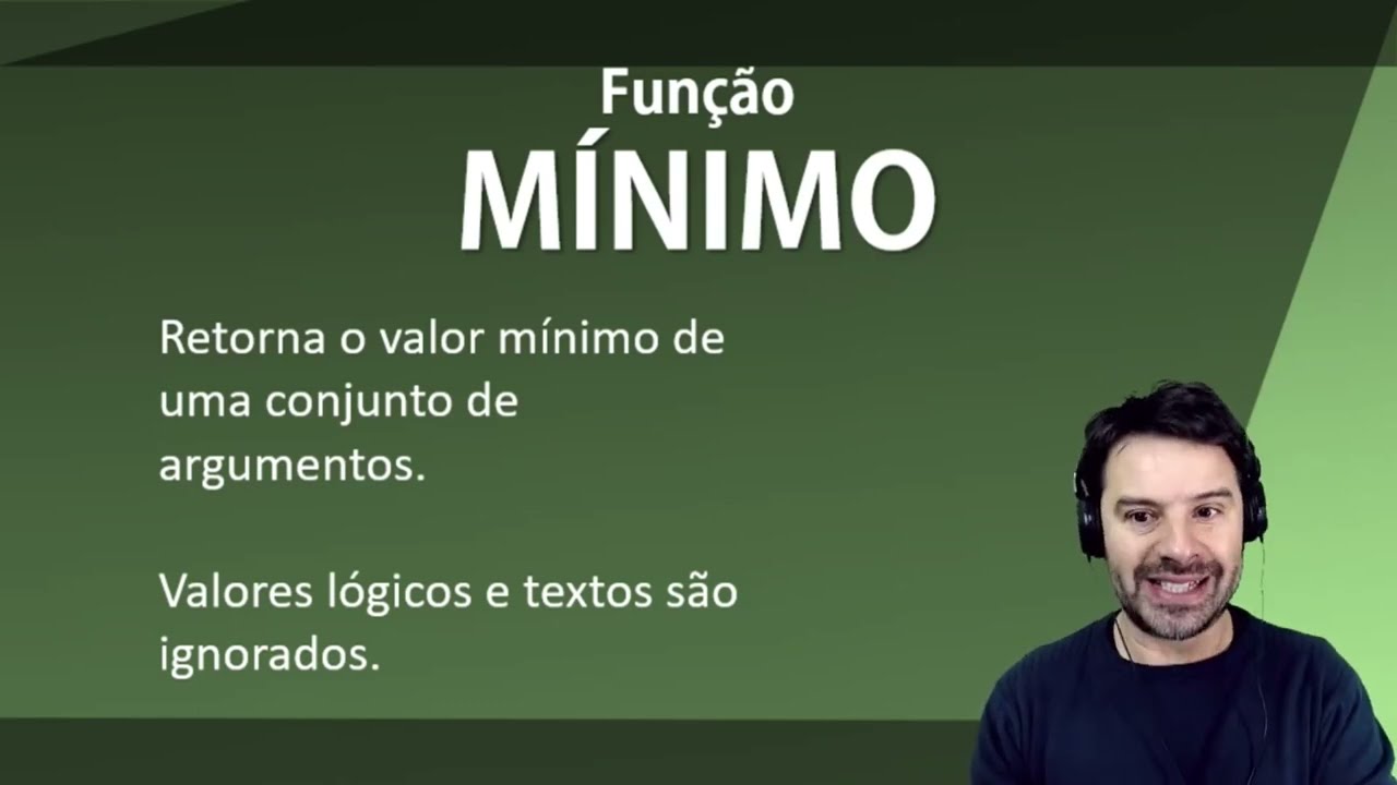 Função MÍNIMO no Excel