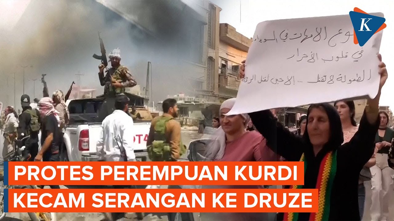 Ratusan Perempuan Kurdi Unjuk Rasa Kecam Serangan Terhadap Kelompok Druze