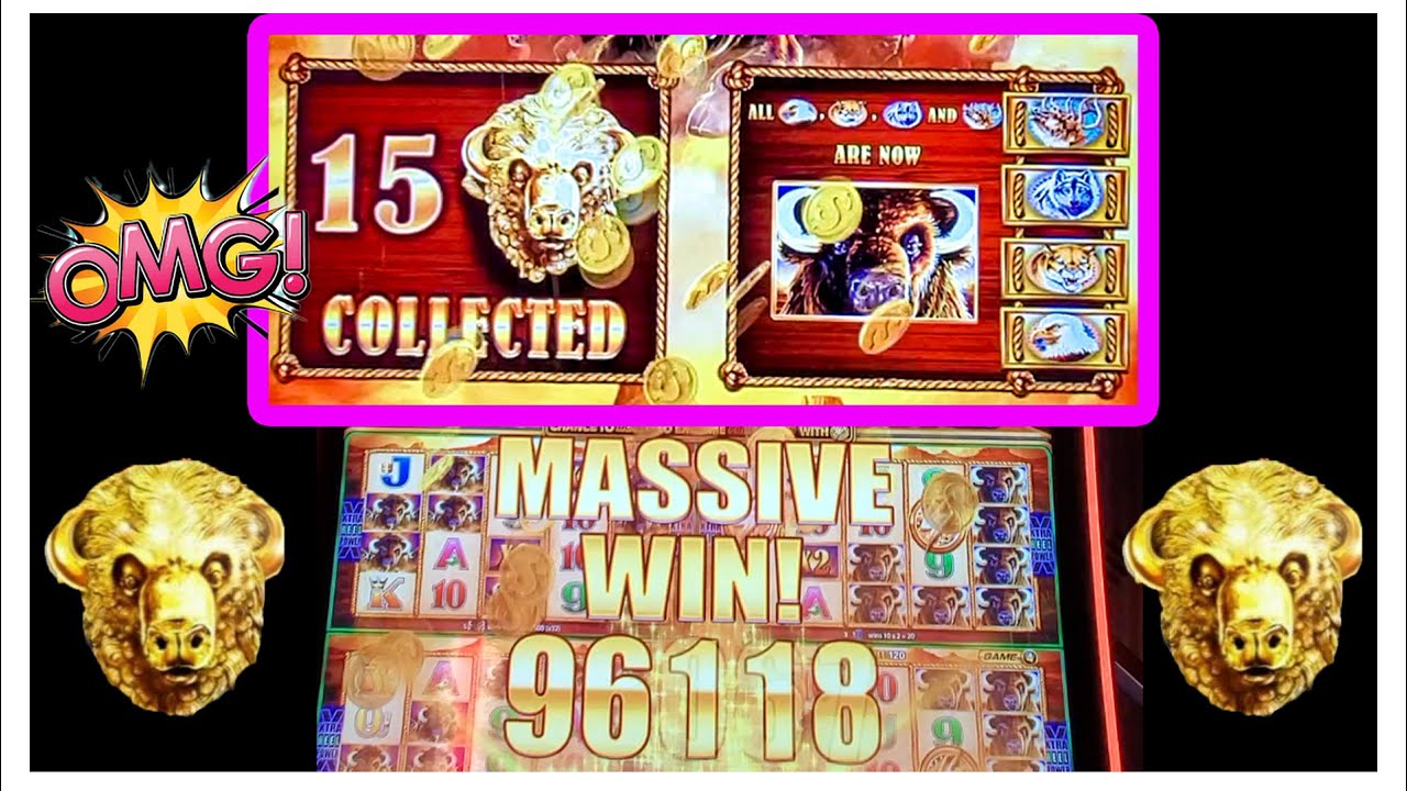 💰15 GOLD BUFFALO - MASSIVE HANDPAY JACKPOT - 3750X BET - SUPER FREE GAMES - BELLAGIO LAS VEGAS